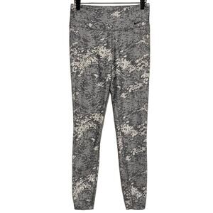 NIKE Dri-Fit Geometric Legend Poly Training Tights Gray Small